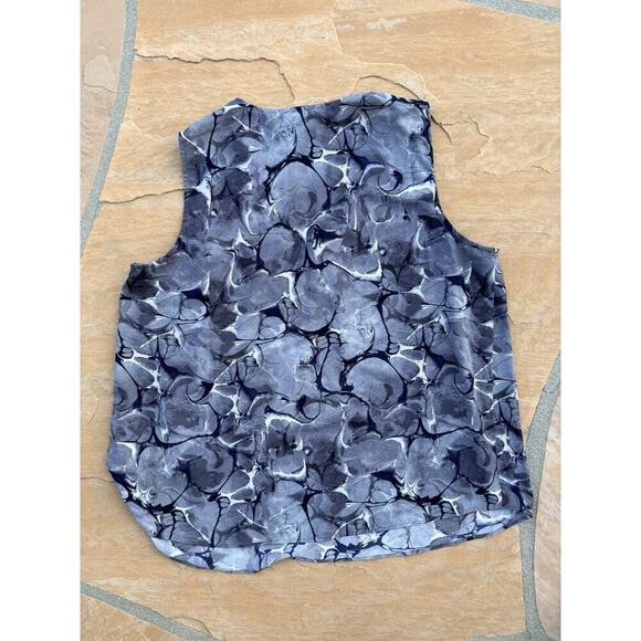 Nic Zoe Petal Bloom Top Womens 1X Multicolor Chiffon Easy Fit Cap Sleeve V Neck - Picture 3 of 3